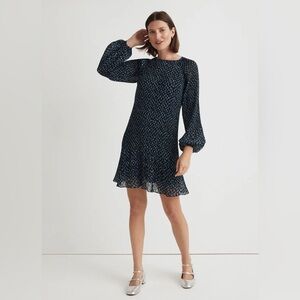NWT Madewell Crinkle Georgette Mini Dress, S